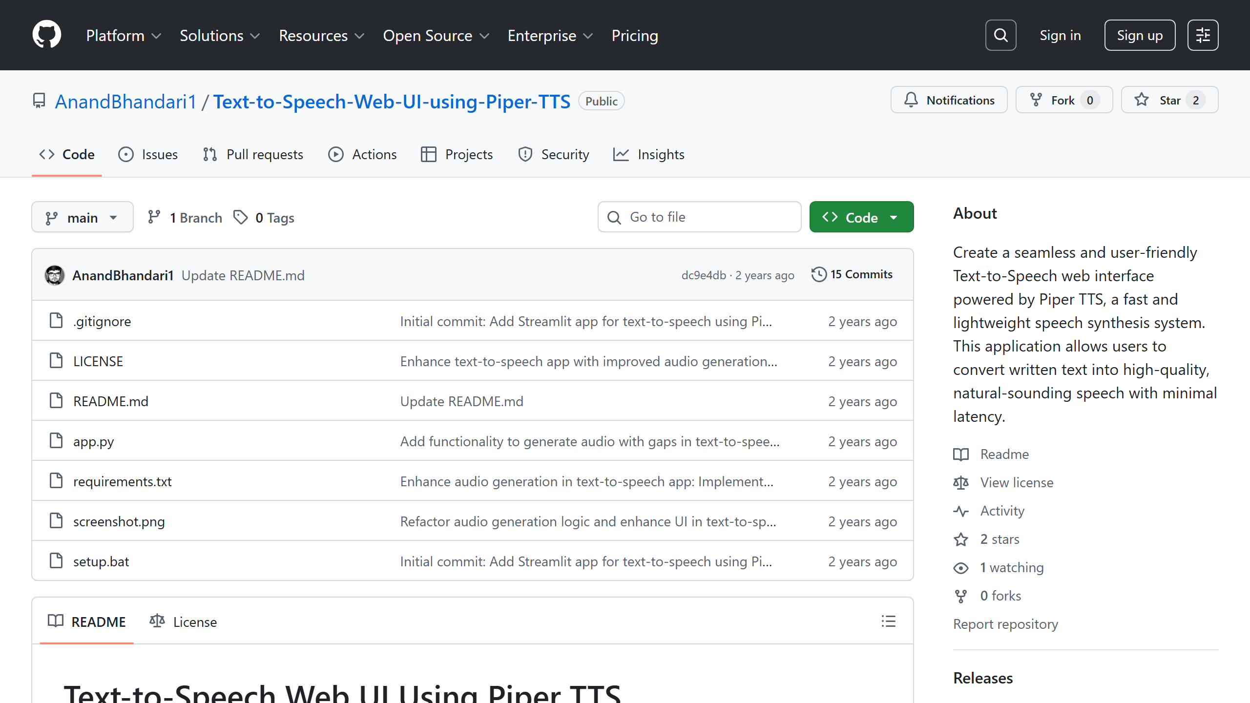 Text-to-Speech Web UI
